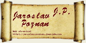 Jaroslav Poznan vizit kartica